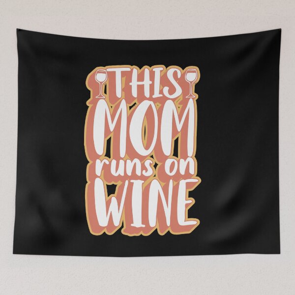 Item preview, THIS MOM RUNS ON WINE designed and sold by TheFlipRepublic.