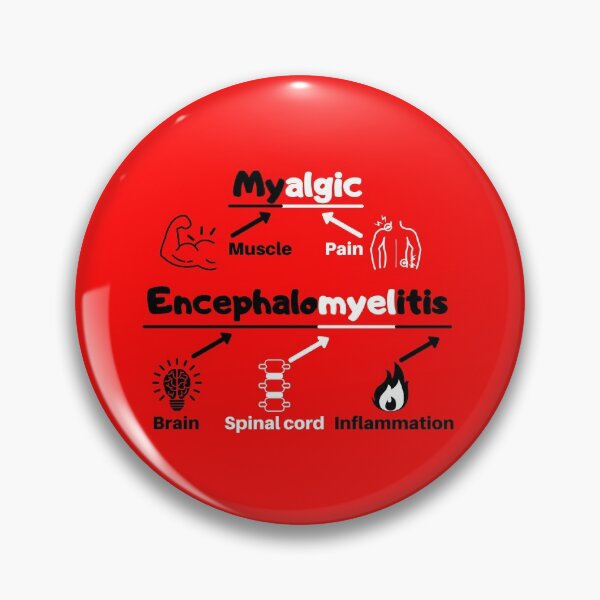 Artikelvorschau, Myalgische Enzephalomyelitis Awareness Definition Cartoon auf Rot (ohne Abkürzungen) entworfen und verkauft von Chantelle Spies.