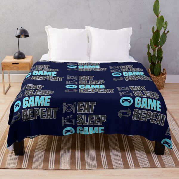 Item preview, eat sleep GAME repeat designed and sold by GamerGeekMedia.