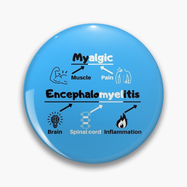 Artikelvorschau, Myalgische Enzephalomyelitis Awareness Definition Cartoon auf Blau (ohne Abkürzungen) entworfen und verkauft von Chantelle Spies.