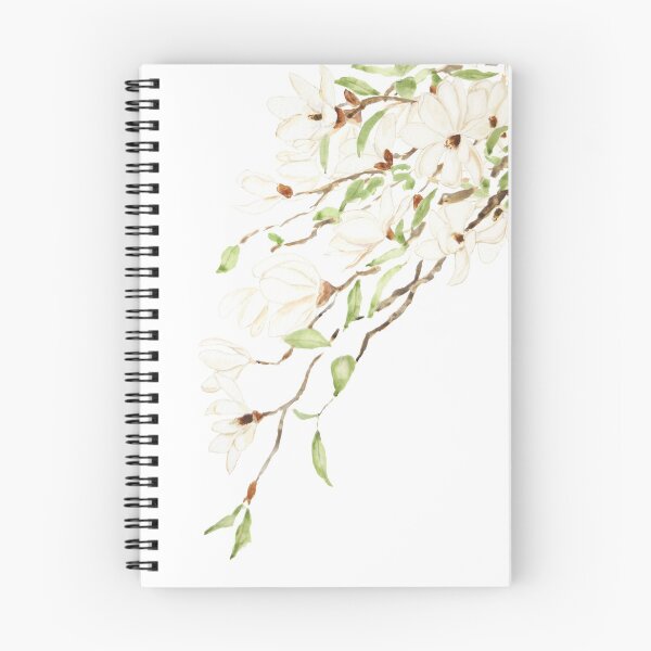 Item preview, hand painted white magnolia blossom watercolor designed and sold by SelenePaintings .