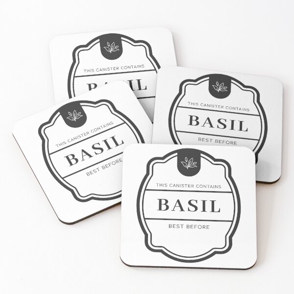 Item preview, Basil label for spice jars designed and sold by Astralia.