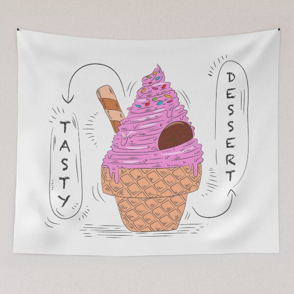 Item preview, ice, ice cream, tasty, dessert, illustration, parfait, Cookie designed and sold by Design-dally.