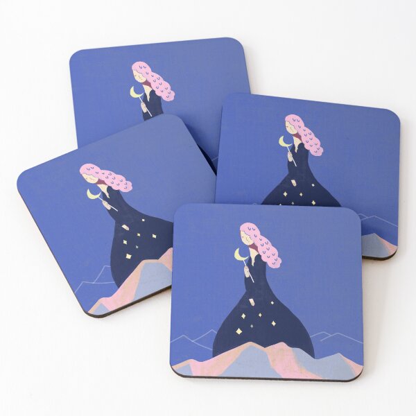 Item preview, woman,night,moon,mountain designed and sold by wakusei-design.