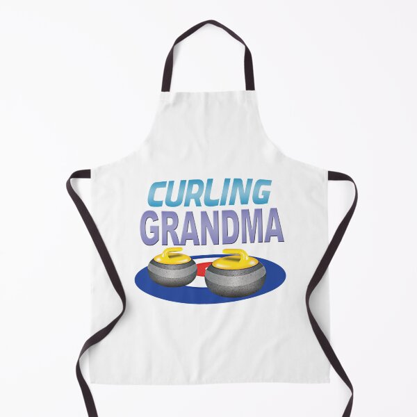 Item preview, 'Curling Grandma' (White) designed and sold by The Button Gal.