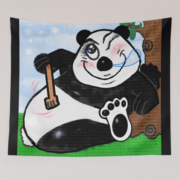 Item preview, Funny Panda Scratching an Itch designed and sold by Shirley cute art .