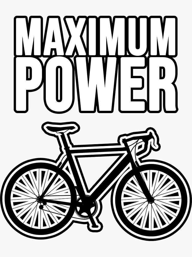 "Maximum power on the racing bike" Sticker by TopsellerShirts Redbubble