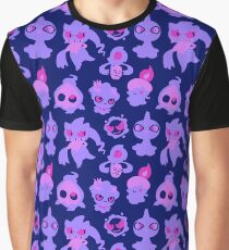Ghost Pokemon Pattern Graphic T-Shirt