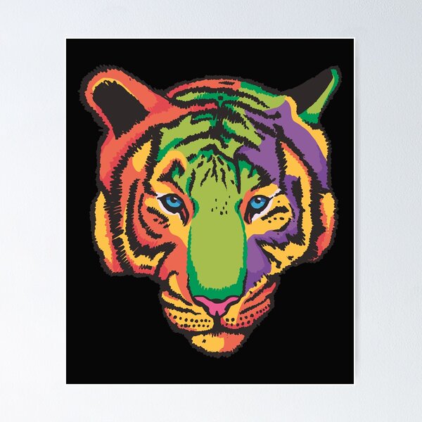 Item preview, Colorful tiger head designed and sold by DerSenat.