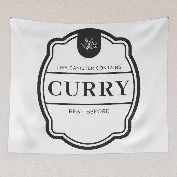 Item preview, Curry label for spice jars designed and sold by Astralia.