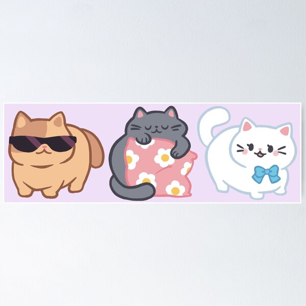 Item preview, Cute Cat Friends designed and sold by dorknoodle.