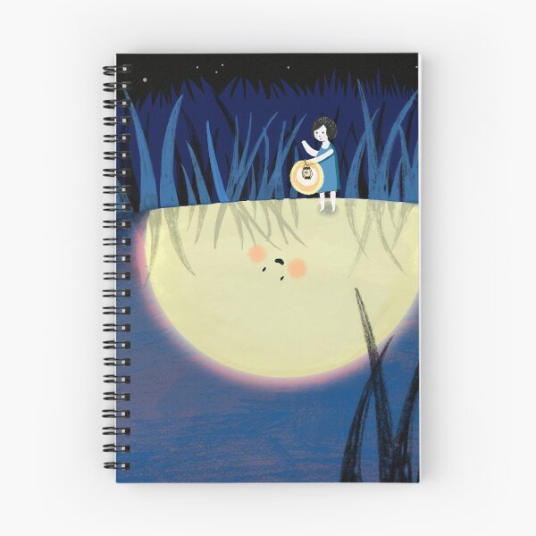 Artikelvorschau, Mädchen finden Vollmond am See in der Nacht. entworfen und verkauft von wakusei-design.