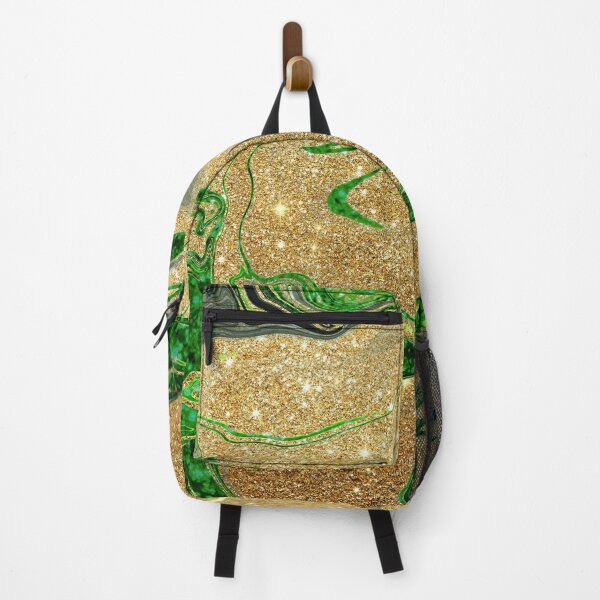 Item preview, Forrest Green and Gold Glitter Swirls designed and sold by WOW TeesAndThings.