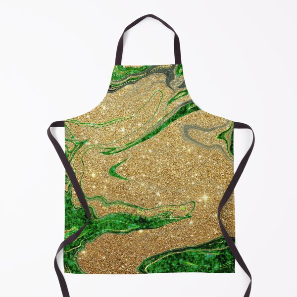 Item preview, Forrest Green and Gold Glitter Swirls designed and sold by WOW TeesAndThings.