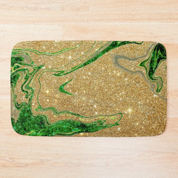 Item preview, Forrest Green and Gold Glitter Swirls designed and sold by WOW TeesAndThings.