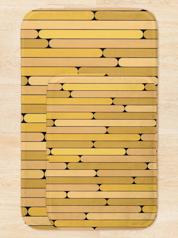 Thumbnail 5 of 6, Bath Mat, Longan Color Linear Pattern designed and sold by MagicSpread.