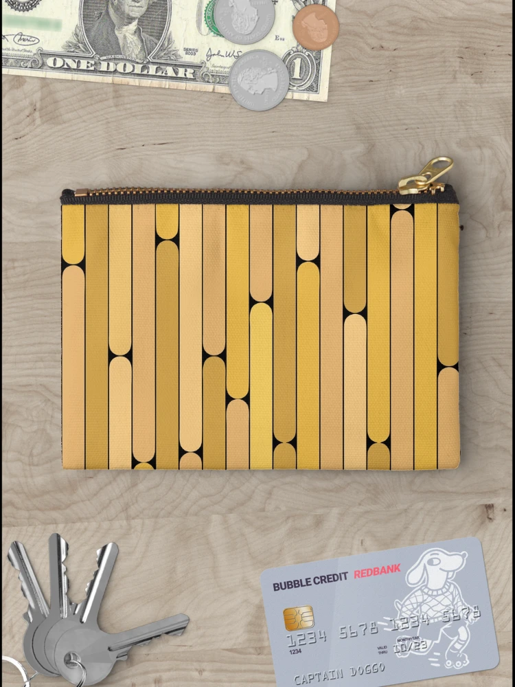 Thumbnail 3 of 4, Zipper Pouch, Longan Color Linear Pattern designed and sold by MagicSpread.