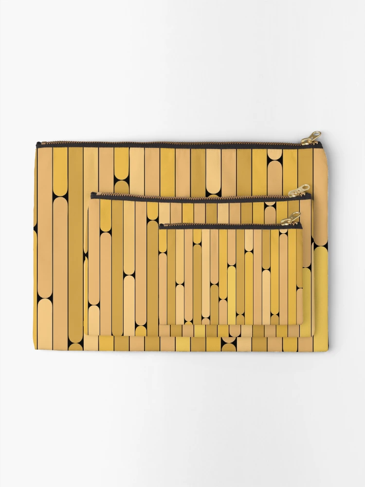 Thumbnail 2 of 4, Zipper Pouch, Longan Color Linear Pattern designed and sold by MagicSpread.