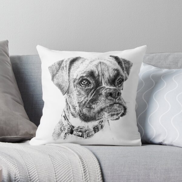 Evie the Boxer Throw Pillow
