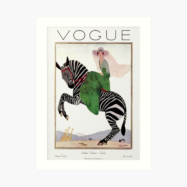 vintage vogue cover - 1918 Art Print