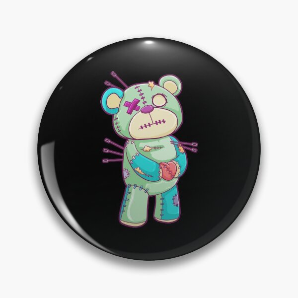 Item preview, Teddy Bear Pastel Goth Anime Voodoo Doll designed and sold by CreativeGiftShp.