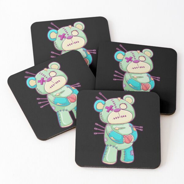 Item preview, Teddy Bear Pastel Goth Anime Voodoo Doll designed and sold by CreativeGiftShp.