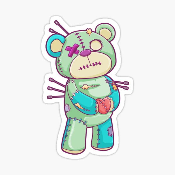 Emo Teddy Bear Pin for Sale by yngsyx