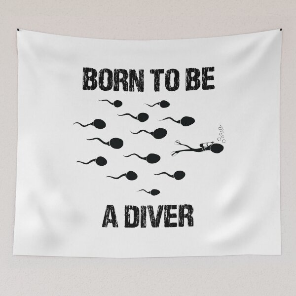 Item preview, Born to Be a Diver Funny designed and sold by TravelScientist.