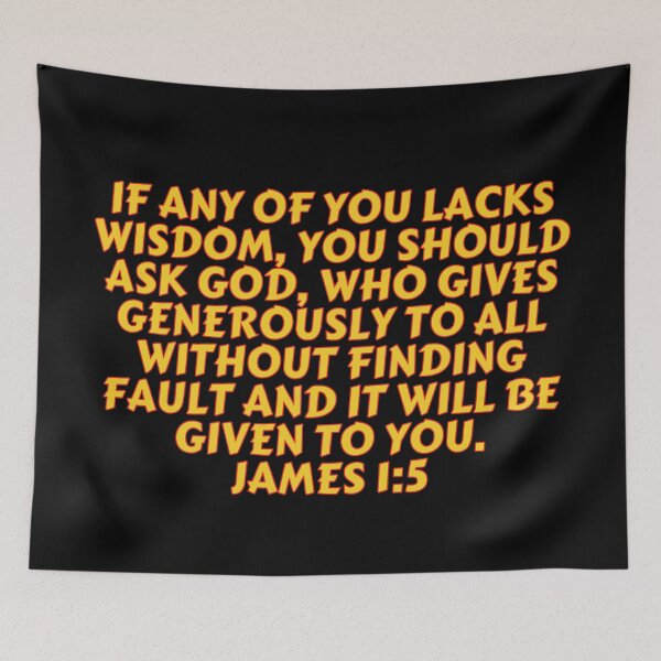 Item preview, Bible Verse James 1:5 designed and sold by Prayingwarrior.