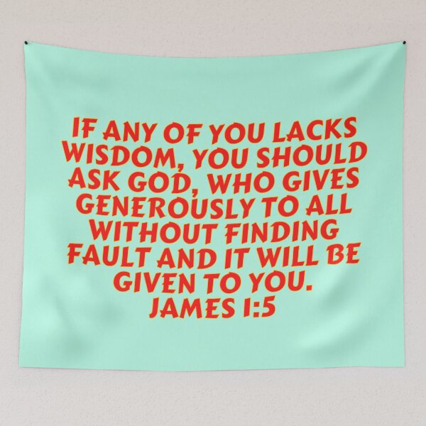 Item preview, Bible Verse James 1:5 designed and sold by Prayingwarrior.