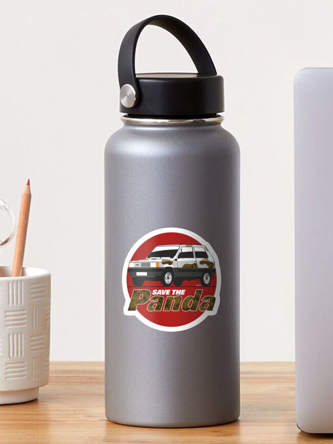 Thumbnail 1 of 3, Sticker, Save the (Fiat) Panda! designed and sold by car2oonz.