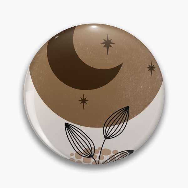 Item preview, Bogo abstract moon and botanical leaves art designed and sold by ps4artworks.