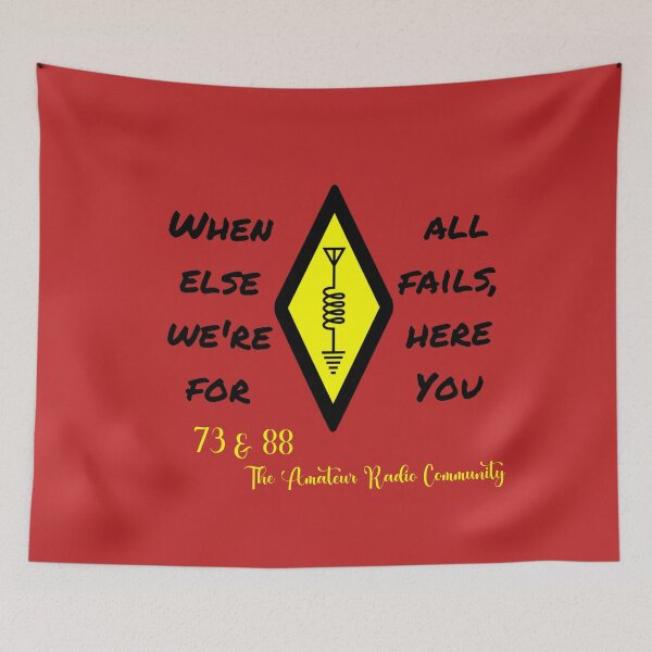 Item preview, Ham Radio Emergency Communication with 73 and 88.  When all else fails we're here for you designed and sold by Click-Like.