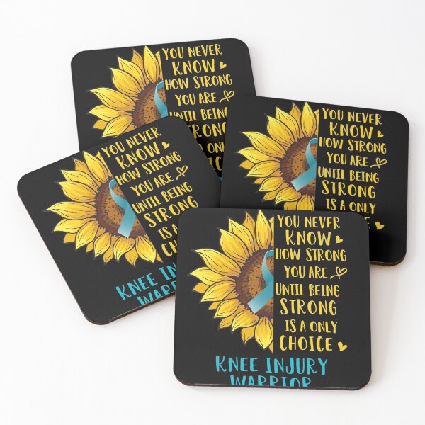 Item preview, Sunflower You Never Know How Strong You Are Knee Injury Warrior designed and sold by rechardtee.