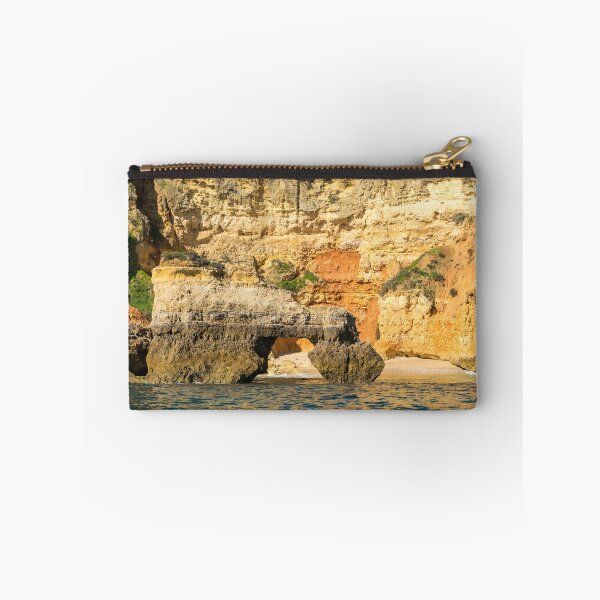 Item preview, Algarve Gold Coast Sail - Bold Colored Seacliffs with a Natural Arch in Lagos Portugal designed and sold by Georgia Mizuleva.