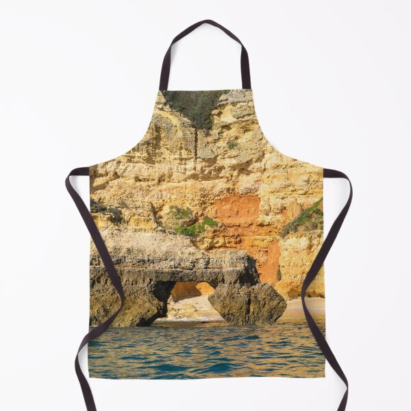 Item preview, Algarve Gold Coast Sail - Bold Colored Seacliffs with a Natural Arch in Lagos Portugal designed and sold by Georgia Mizuleva.