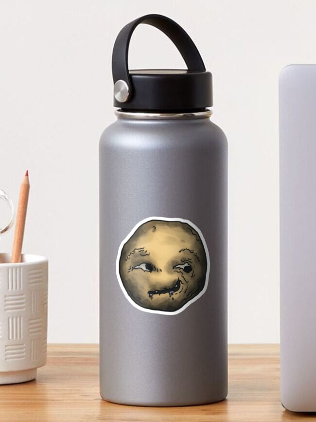 Thumbnail 1 of 3, Sticker, Ugly Smug Emoji designed and sold by LeDarkstone.