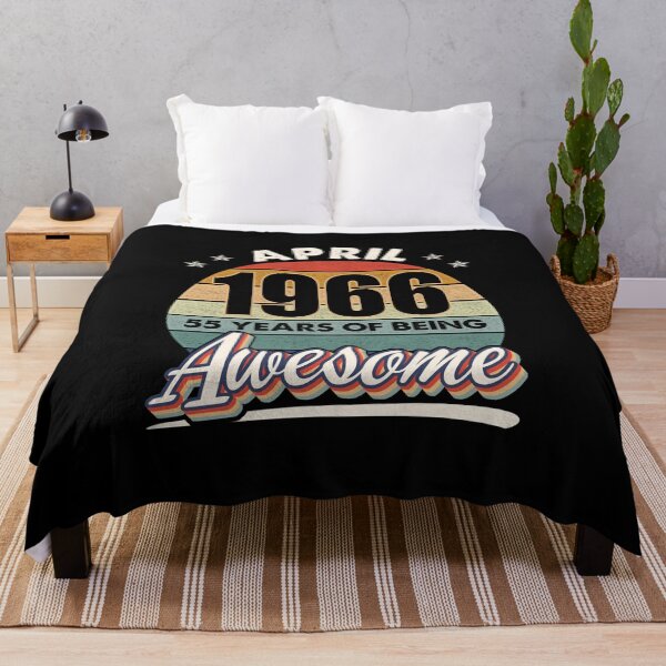 Item preview, April 1966 55 Years Of Being Awesome 55 Years Old Birthday Gifts designed and sold by suppershirts.