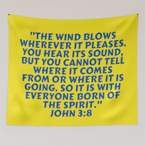 Item preview, Bible Verse John 3:8 designed and sold by Prayingwarrior.