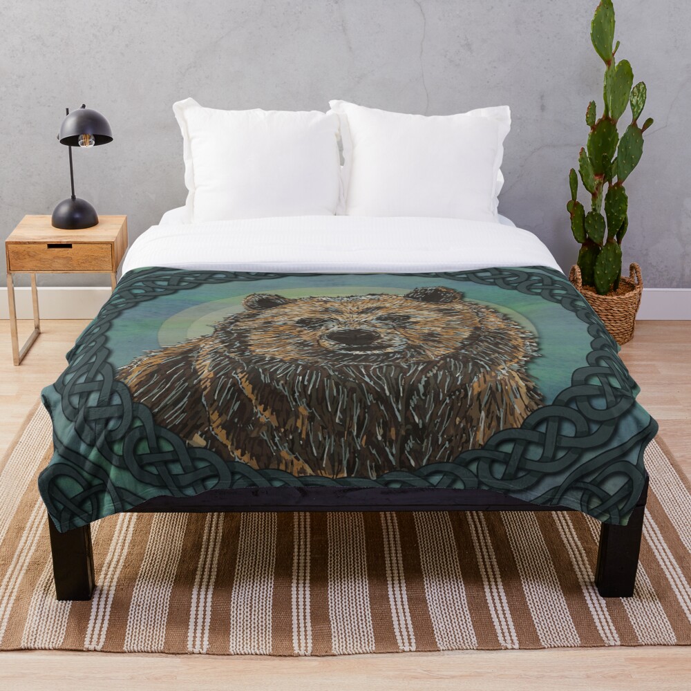 Brown Bear Throw Blanket