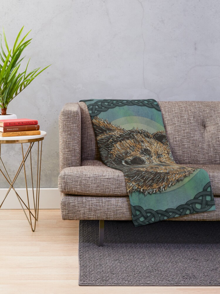Alternate view of Brown Bear Throw Blanket