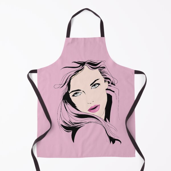 Item preview, Beautiful woman portrait attractive female with long hair over pink background designed and sold by mashmosh.