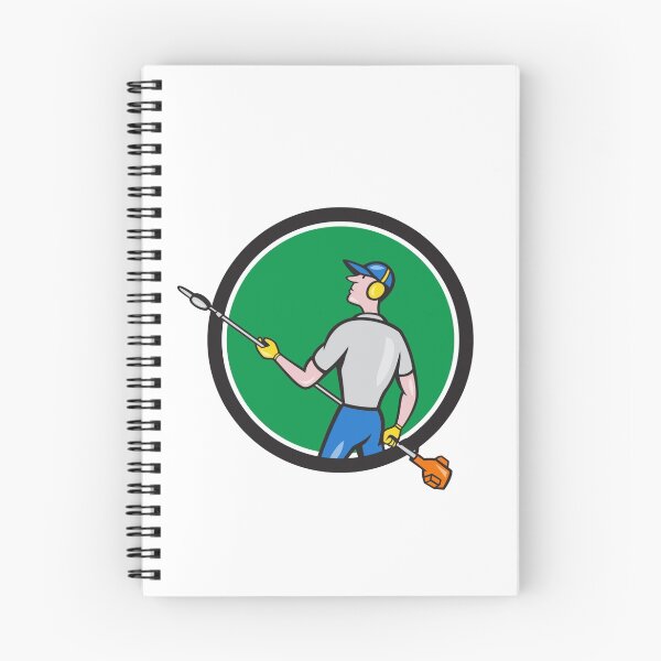 Item preview, Gardener Hedge Trimmer Circle Cartoon designed and sold by patrimonio.