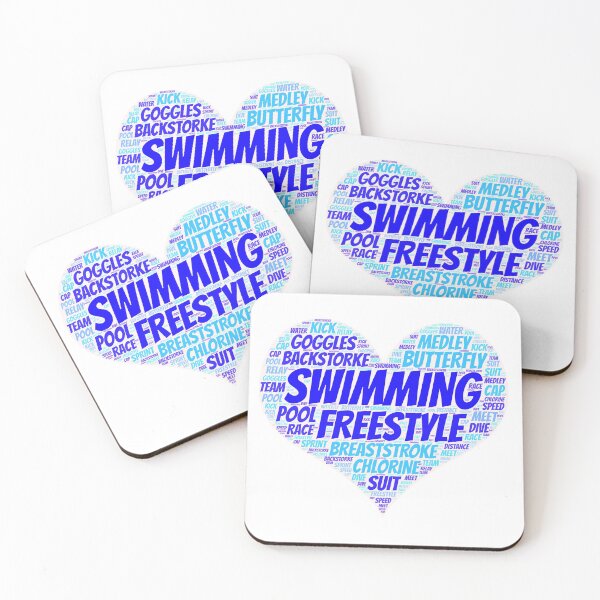 Item preview, Swimming Heart Words Collage designed and sold by Swimerch.