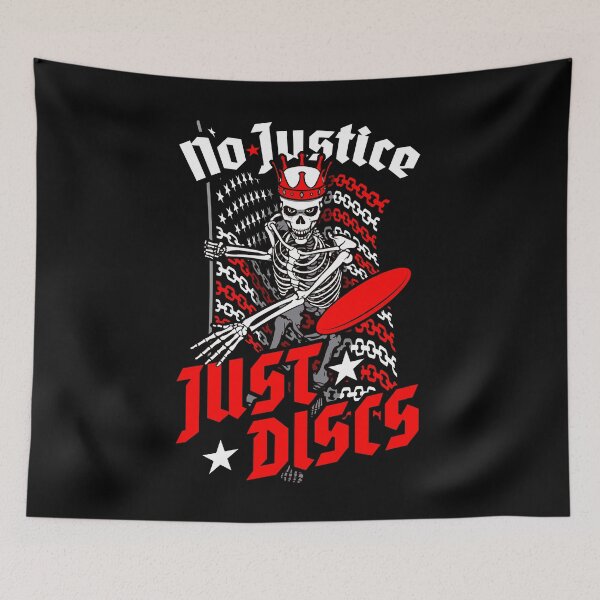 Item preview, Disc Golf Frolf No Justice Just Discs USA Flag Skull King designed and sold by GrandeDuc.