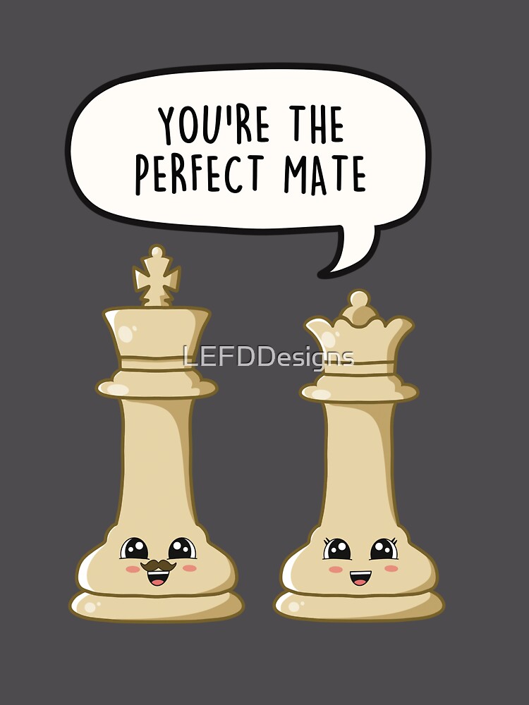 Thumbnail 6 von 6, Premium Oversized Pullover, Cute Chess Couple - Kawaii Chess Pieces Perfect Mate designt und verkauft von LEFDDesigns.