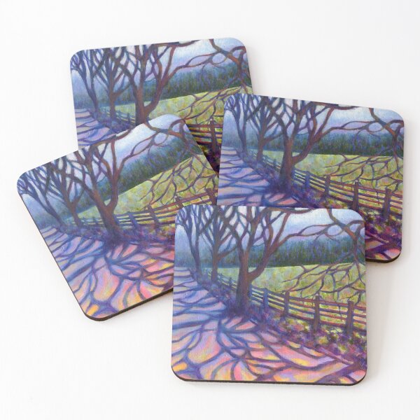Item preview, Tree shadows on path painting designed and sold by Marion Yeo.