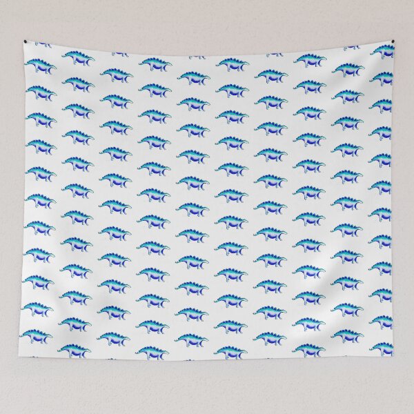 Item preview, Blue Stegosaurus Dinosaur Watercolour Print for Kids designed and sold by Maddy Bennett.