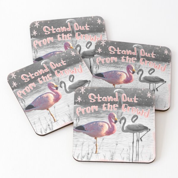 Item preview, Stand out from the Crowd - Flamingos  designed and sold by CreArtation.