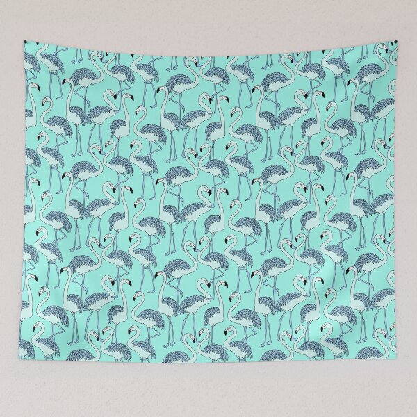 Item preview, Blue Flamingos Pattern designed and sold by Wham-Bam.
